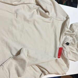 Women’s sweatshirt tan dress- new with Tags. Hooded.